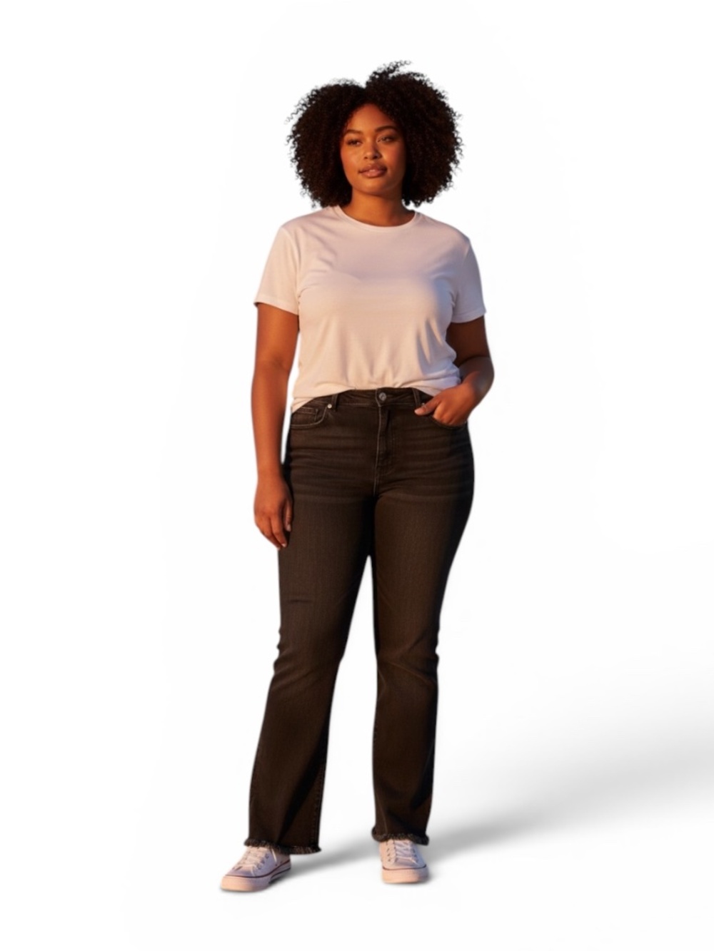 Zara Full Length Denim Jeans Washed Black Raw Frayed Hem (16)